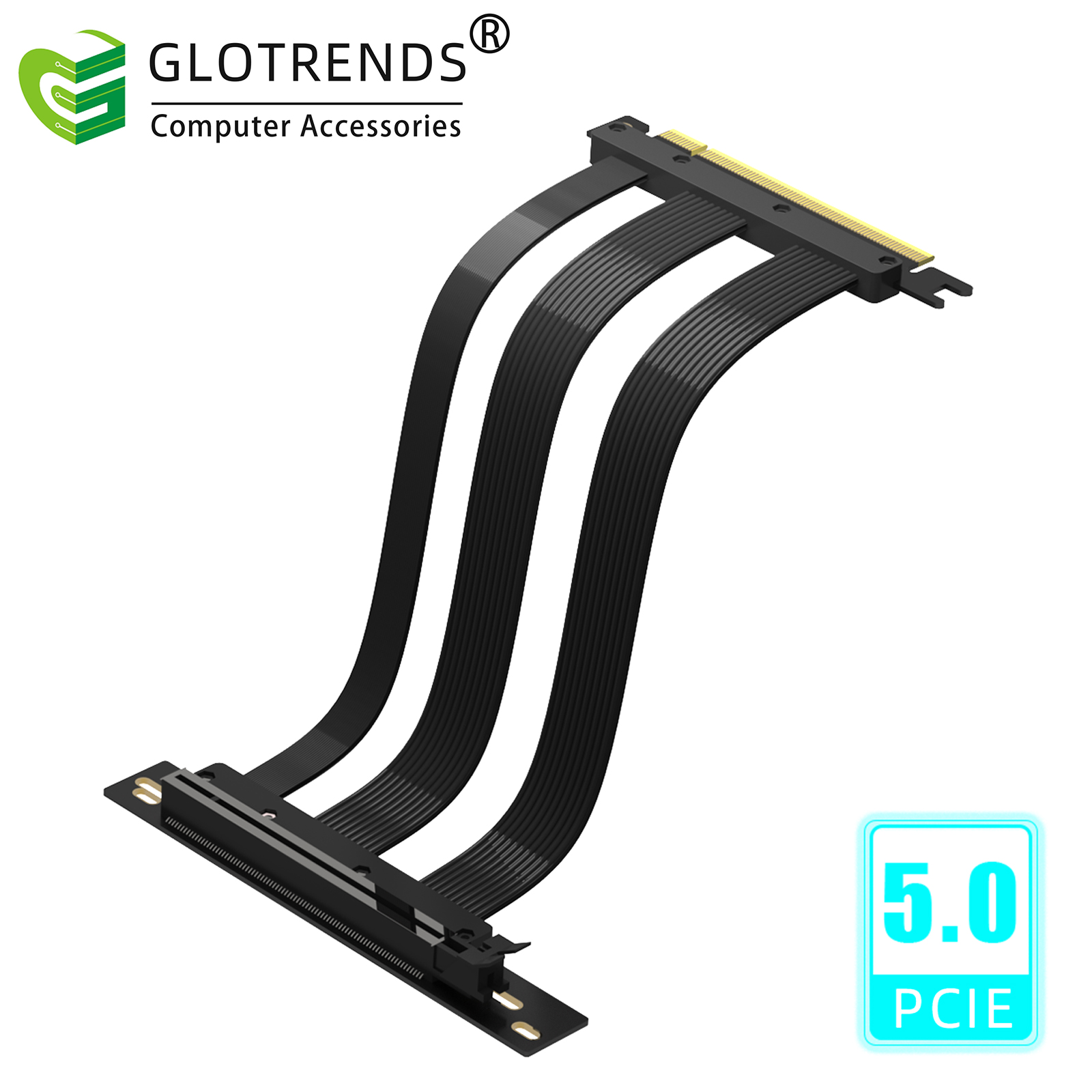 Pcie 4.0 X16 Riser Cable 90 Degree - كابل رايزر PCIE 5.0، متوافق مع