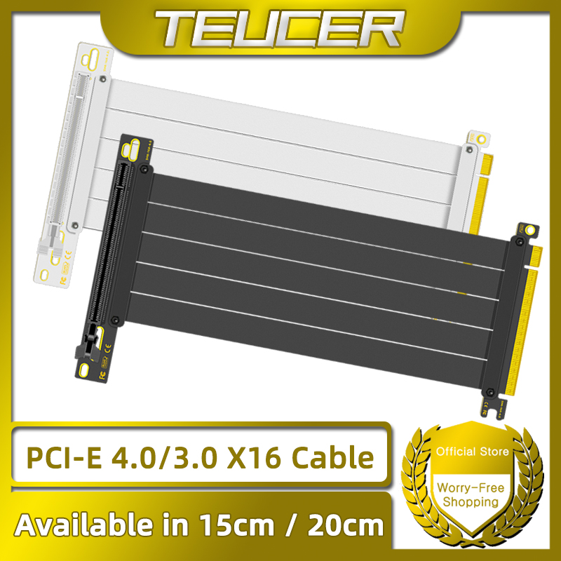Pcie 4.0 X16 Riser Cable 90 Degree - TEUCER PCI-E 4.0 X16 كابل Riser