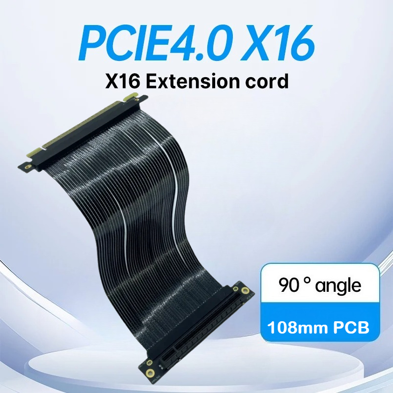 Pcie 4.0 X16 Riser Cable 90 Degree - PCI-E 4.0X16 بطاقة الرسومات كابل موسع