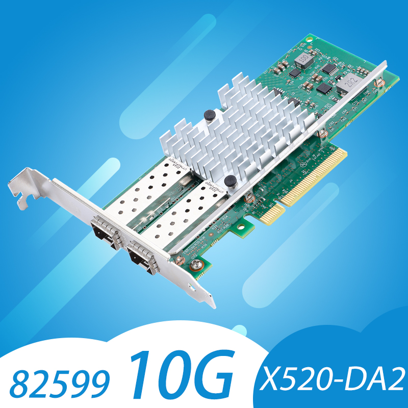 10Gb Sfp+ Pcie Network Card Dual Port - بطاقة شبكة Intel X520-DA2 10 جيجا