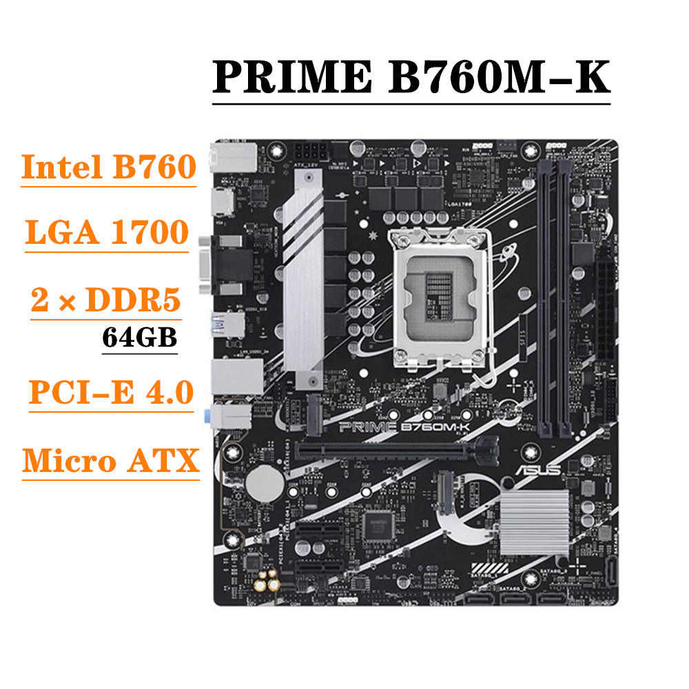 Lga 1700 Ddr5 Itx Motherboard - لوحة أم ASUS PRIME B760M-K تدعم