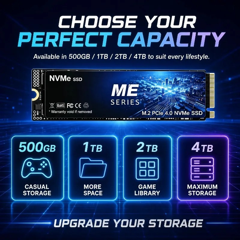 قرص SSD جديد من سلسلة ME NVMe  - مراجعة M.2 Nvme 4Tb Pcie 4.0 Ssd وسعره