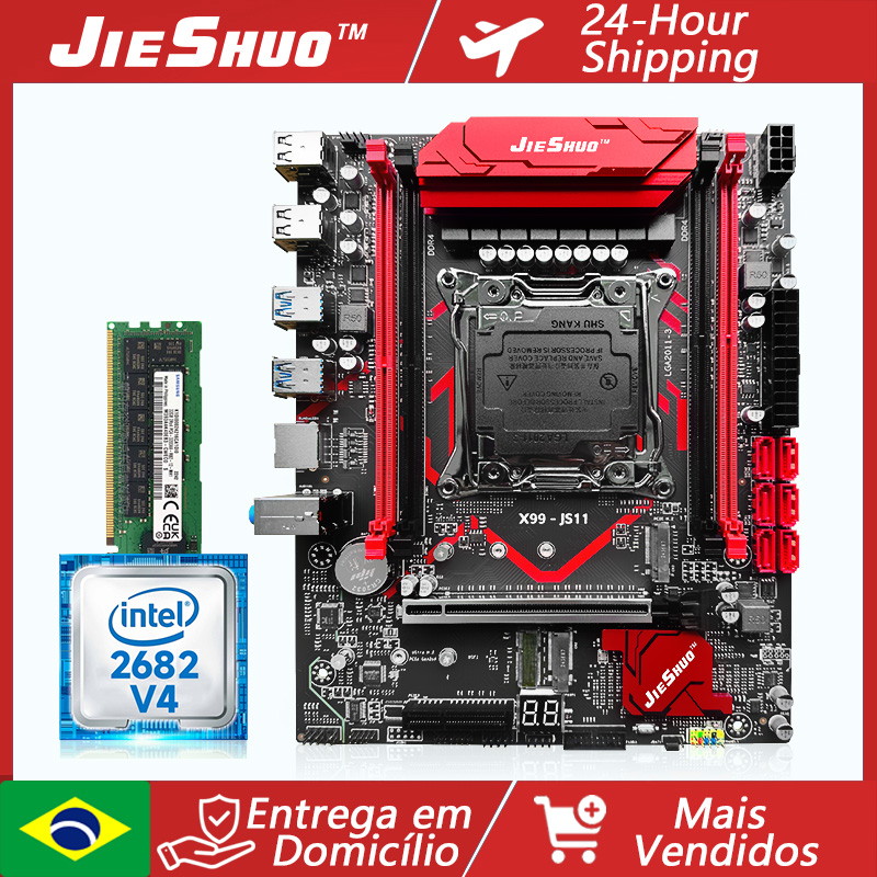 X99-JS11 LGA 2011-3 + زيون E5- - مراجعة X99 Dual Cpu Motherboard Combo وسعره