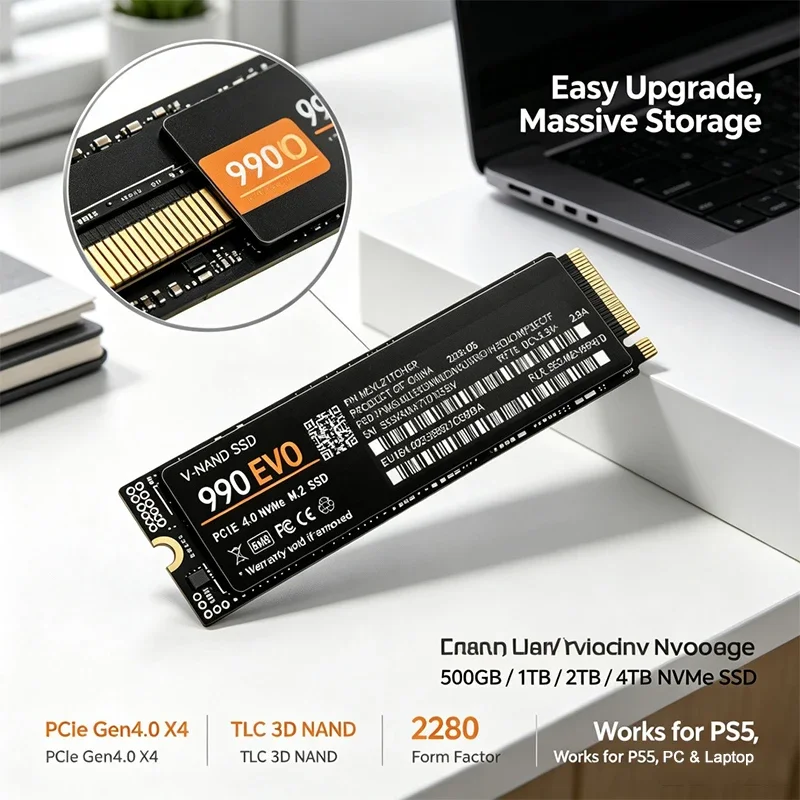 قرص SSD من نوع M.2 NVMe 990 EV - مراجعة M.2 Nvme 4Tb Pcie 4.0 Ssd وسعره