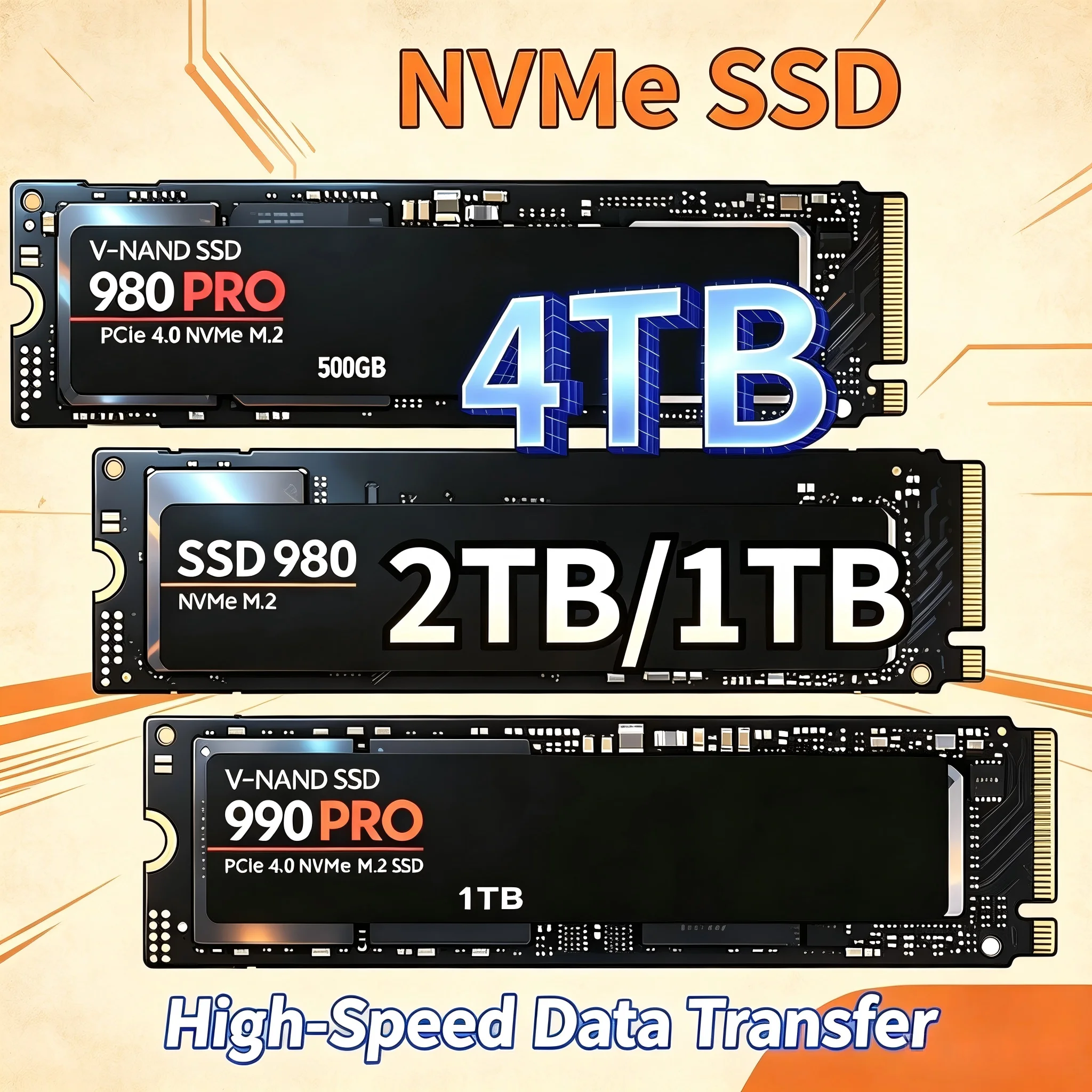 قرص SSD أصلي من نوع 980Pro 990 - مراجعة M.2 Nvme 4Tb Pcie 4.0 Ssd وسعره
