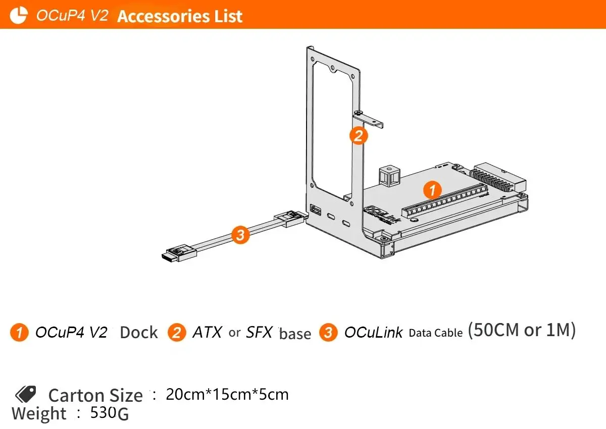 قاعدة توصيل وحدة معالجة الرسوم - مراجعة External Gpu Dock Pcie 4.0 Oculink وسعره