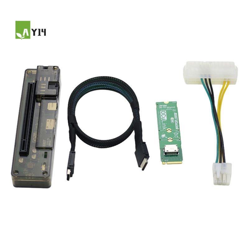 محول AY14 -M.2 MKEY إلى OCULIN - مراجعة External Gpu Dock Pcie 4.0 Oculink وسعره